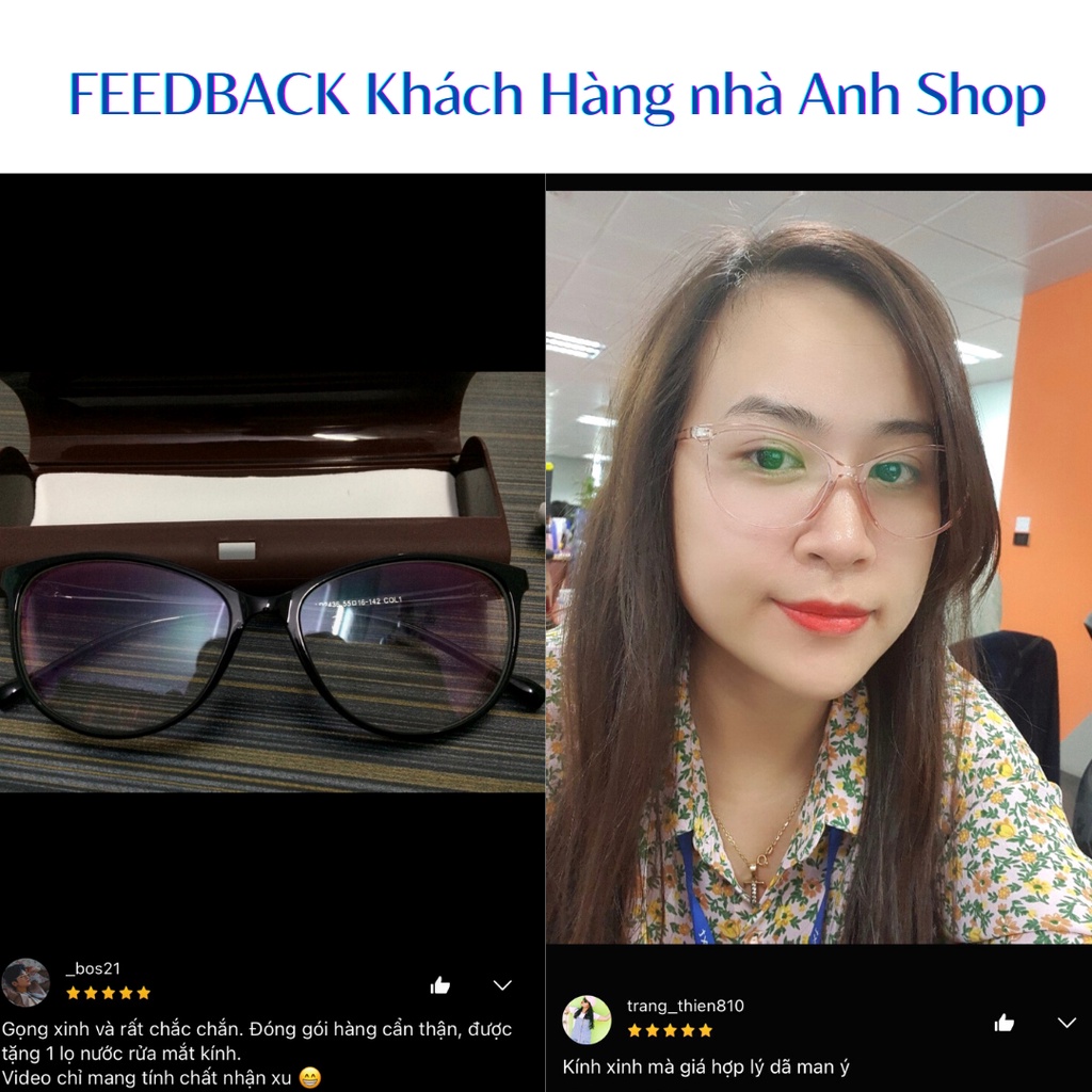 Kính mắt mèo thời trang nữ giới chất liệu nhựa dẻo 2436