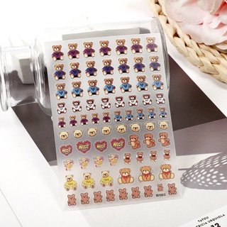 Stickers dán móng hình gấu Teddy cute
