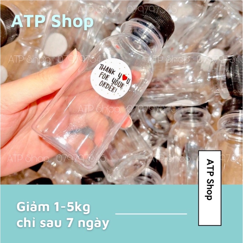 Bình nước nhựa pet 100ml