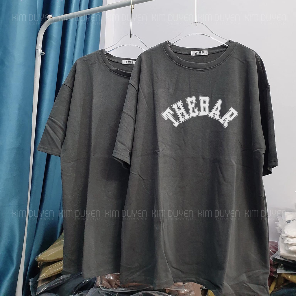 Áo Thun 3158 THEBAR Áo Phông Trơn 3158 Form Rộng Tay Lỡ Dáng Oversize Nam Nữ Chất Vải Dày Dặn Mặc Mát Mẻ