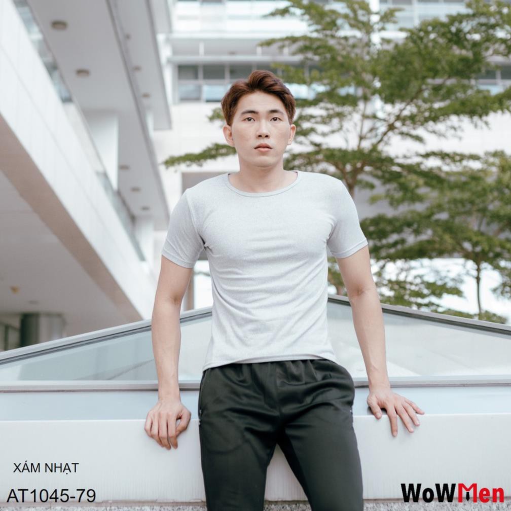 Áo Thun Nam Ngắn tay Ôm Body Trơn 100% Cotton Mềm Co Giãn Tập Gym Thể Thao Áo Lót Nam Tanktop - AT1045-79  ྇ aa