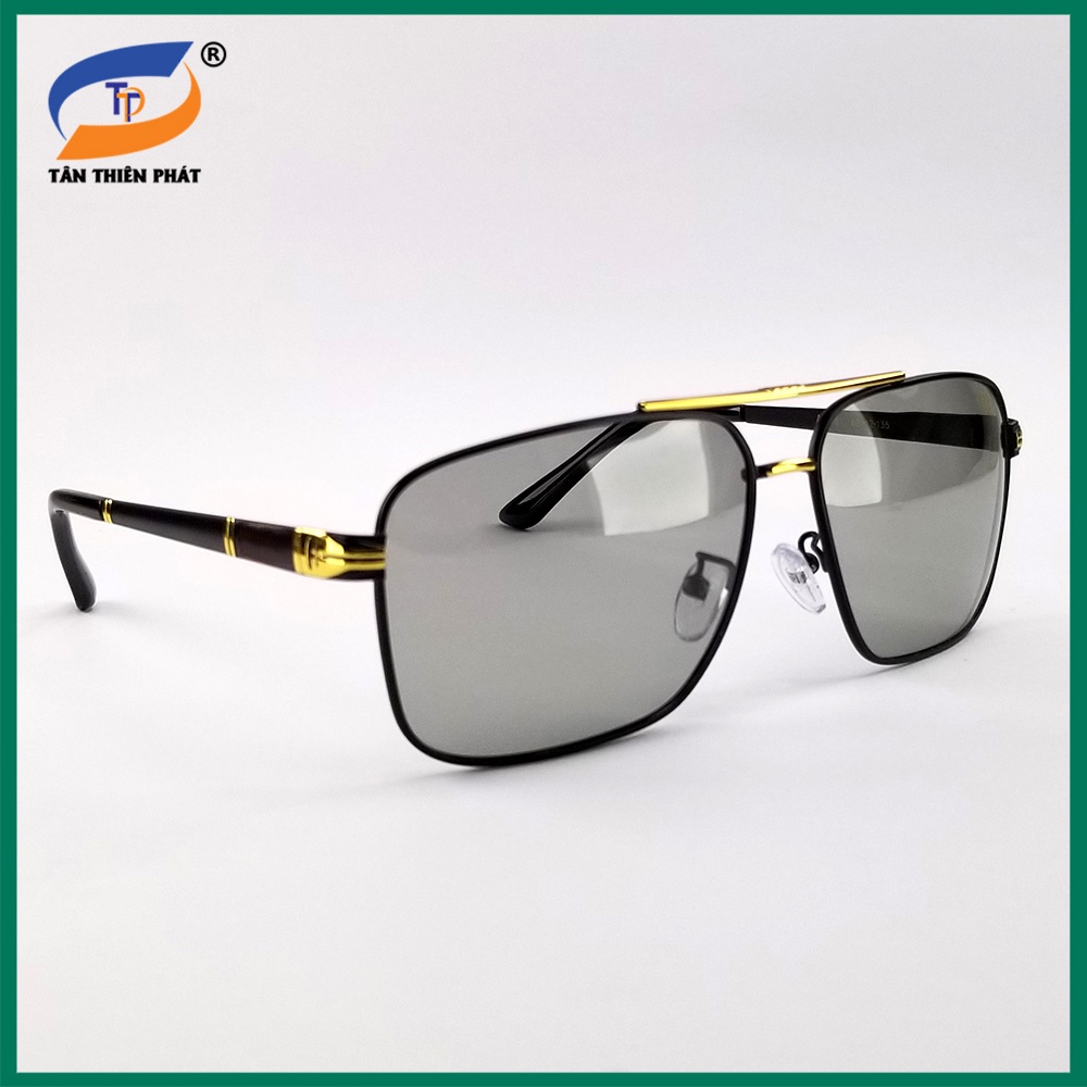 Mắt kính mát nam đổi màu đi ngày và đêm 570DM - Kính mát tròng Polarized trong suốt, chống tia UV, form ôm mặt