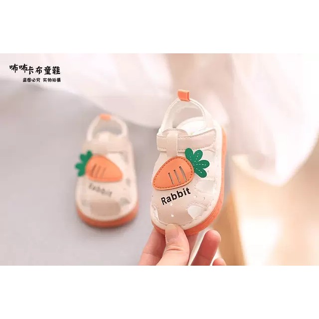 Quảng châu loại 1 Full hộp _ Dép tập đi cho bé gái, Sandal tập đi cho bé gái  Đế mềm, êm chân bé  Hình Cà rốt 🥕