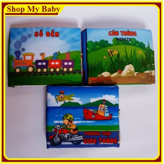 Combo 3 cuốn sách vải Pipo cho bé