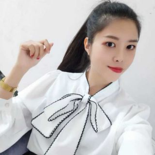 (CÓ SẴN) Sơ mi cổ nơ (có ảnh thật)
