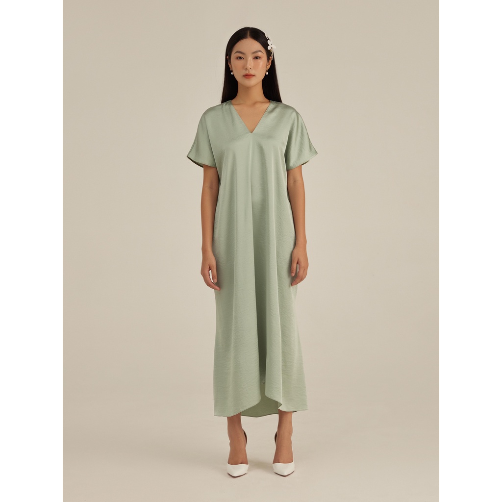 Đầm lụa dáng đuôi cá cổ tim Mauve Mermaid dress
