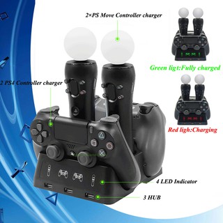 Đế sạc kép usb dành cho tay cầm điều khiển chơi game ps4 ps move psvr