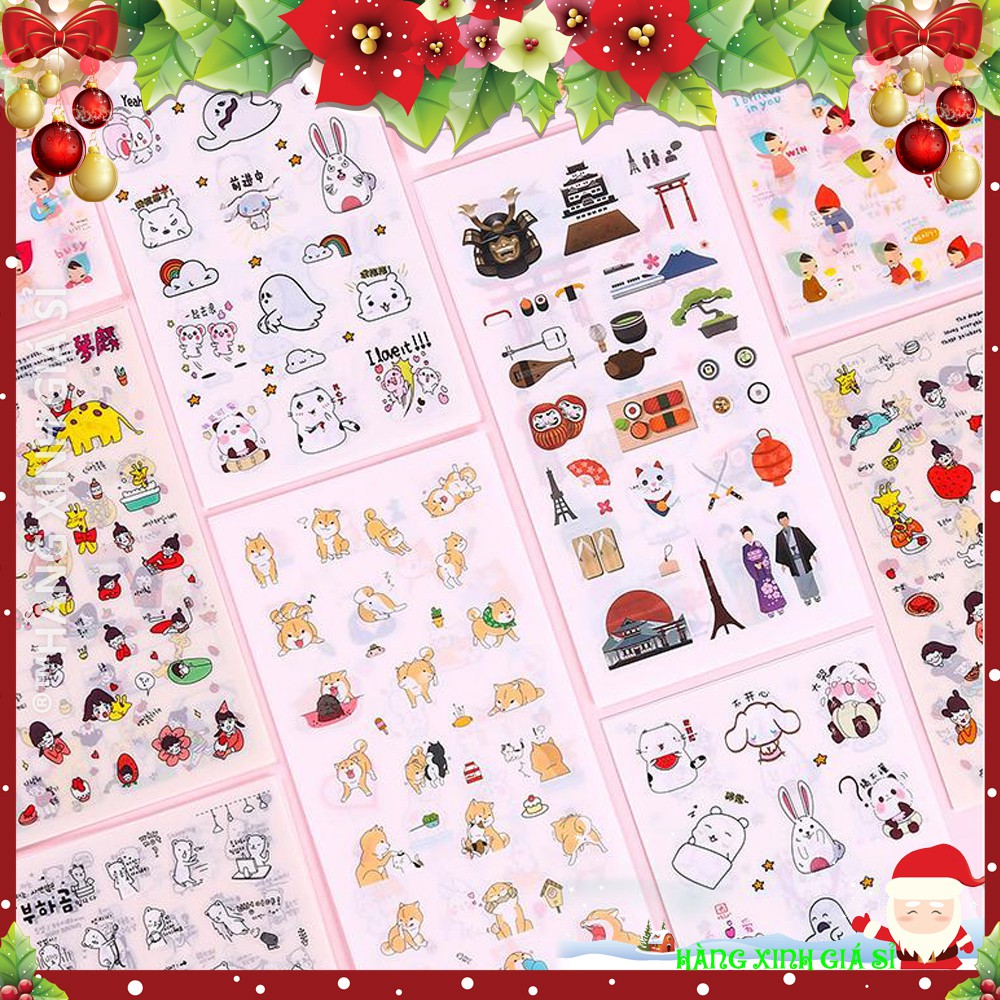 [Mã LIFE2410K giảm 10K đơn 20K] Set sticker 6 miếng cute siêu rẻ