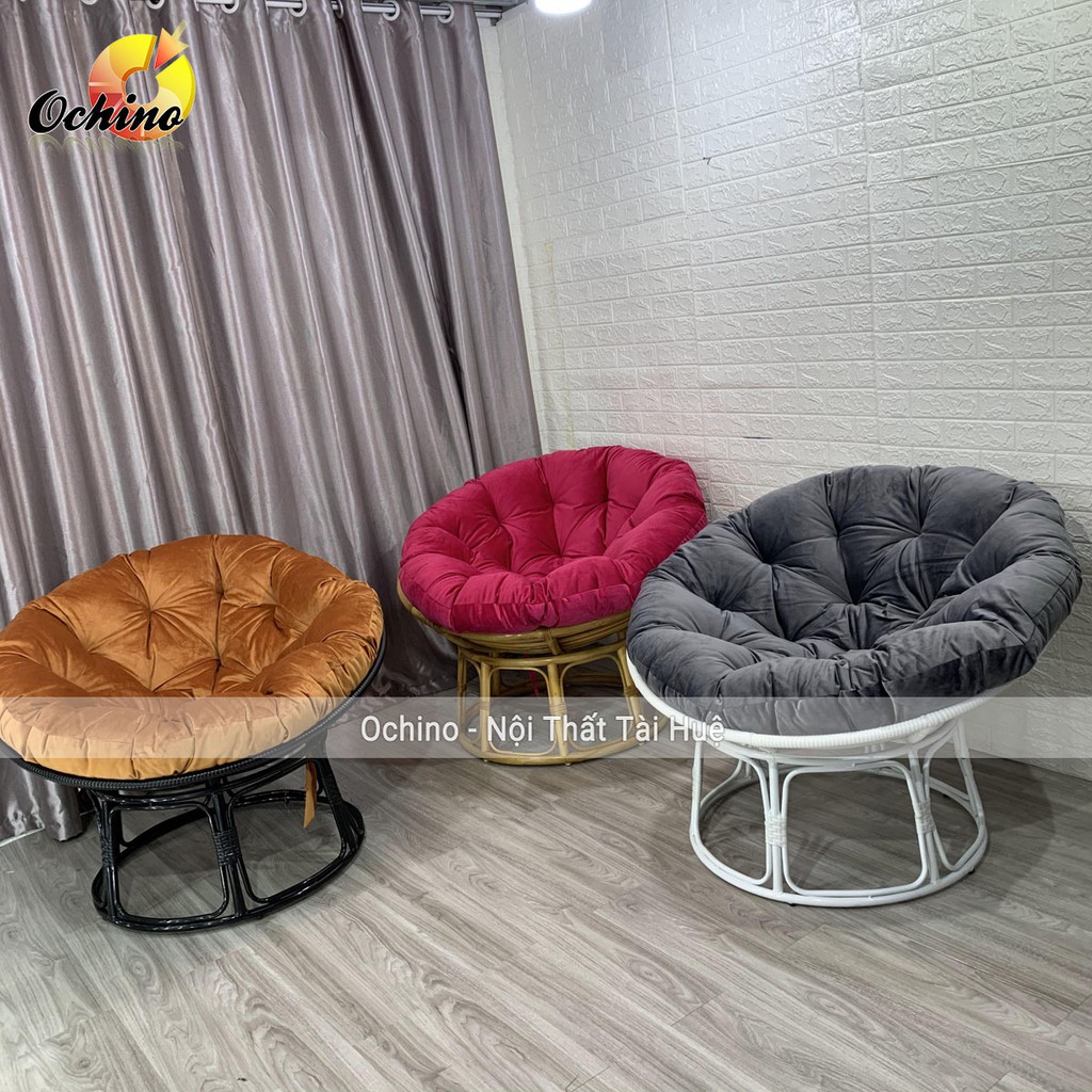 Ghế papasan Thư giãn cao cấp mây xịn 100%(full ghế và đệm)