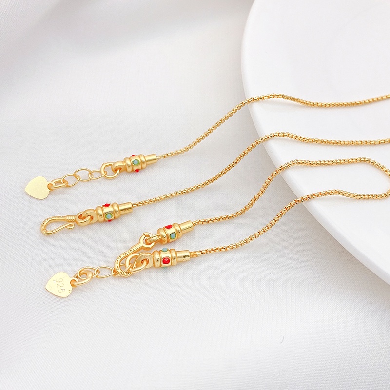 Vòng Đeo Tay Chuỗi Hạt Màu Vàng Lì Có Thể Điều Chỉnh Màu Sắc