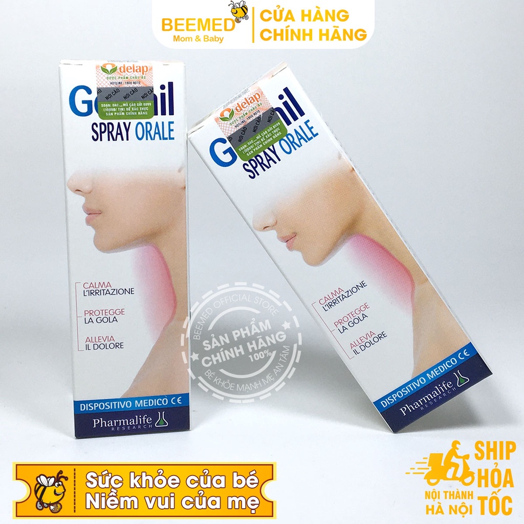 Xịt Golanil Spray Orale - đánh bay đau rát họng, ngăn ngừa viêm họng từ thảo dược cho người lớn