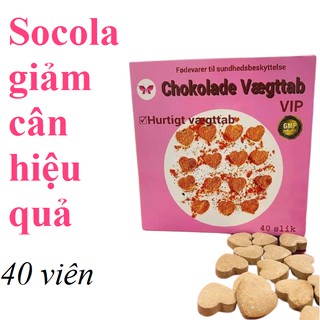 Socola giảm cân kẹo giảm cân chokolade vægttab chocolate đen Đan Mạch không béo (hộp hồng 40 viên)