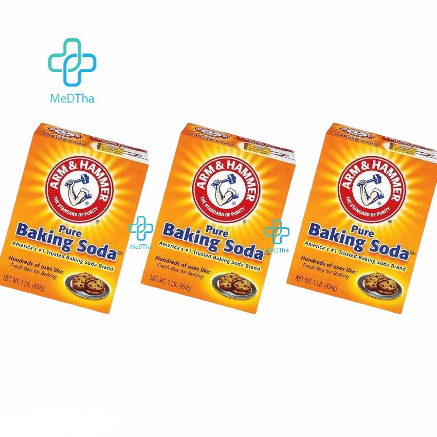 Baking soda - Bột hỗ trợ tẩy trắng răng, tẩy trắng quần áo, chăm sóc da, làm bánh USA (Hộp 454g) [Chính hãng]