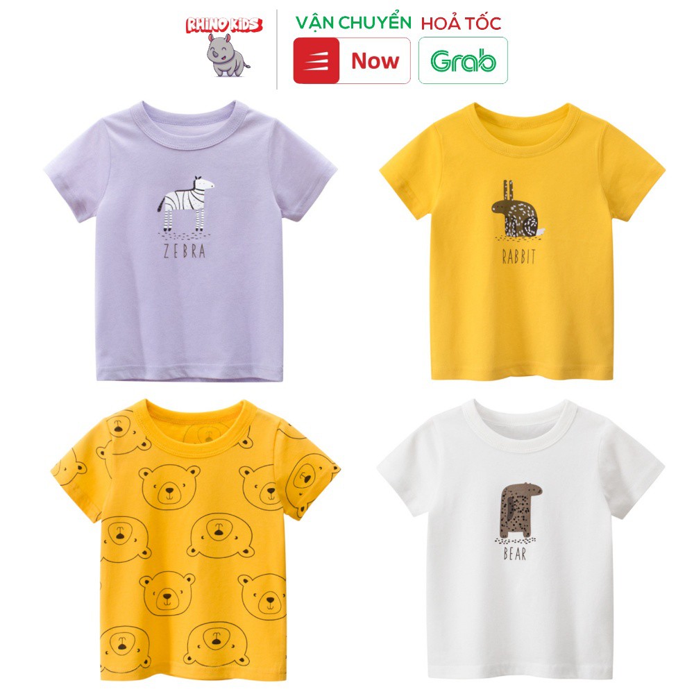 Áo thun cho bé gái 27Home  in hình động vật cute chất liệu cotton an toàn cho bé hàng chuẩn xuất Âu Mỹ