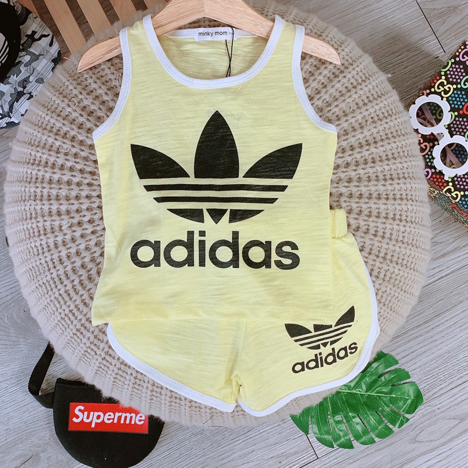 Bộ adidas Ba lỗ cho Bé thun cotton xược bao mát mịn