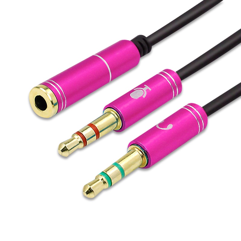 Jack Chuyển Đổi Tai Nghe 3.5mm Sang Audio Và Mic - Jack Gộp Tai Nghe và Mic 3.5mm Cho Laptop, Máy Tính PC