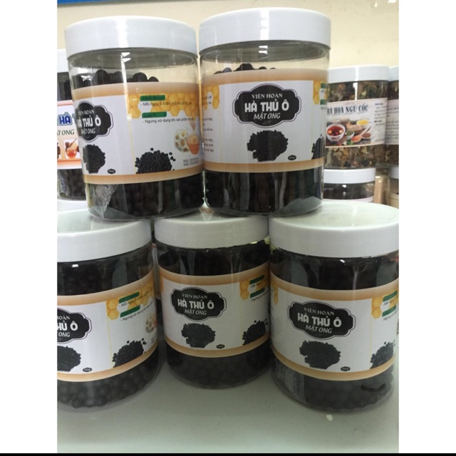 Combo 4 hũ Hà Thủ Ô, 6 hũ trà hoa ngũ cốc, 4 hũ bột cacao