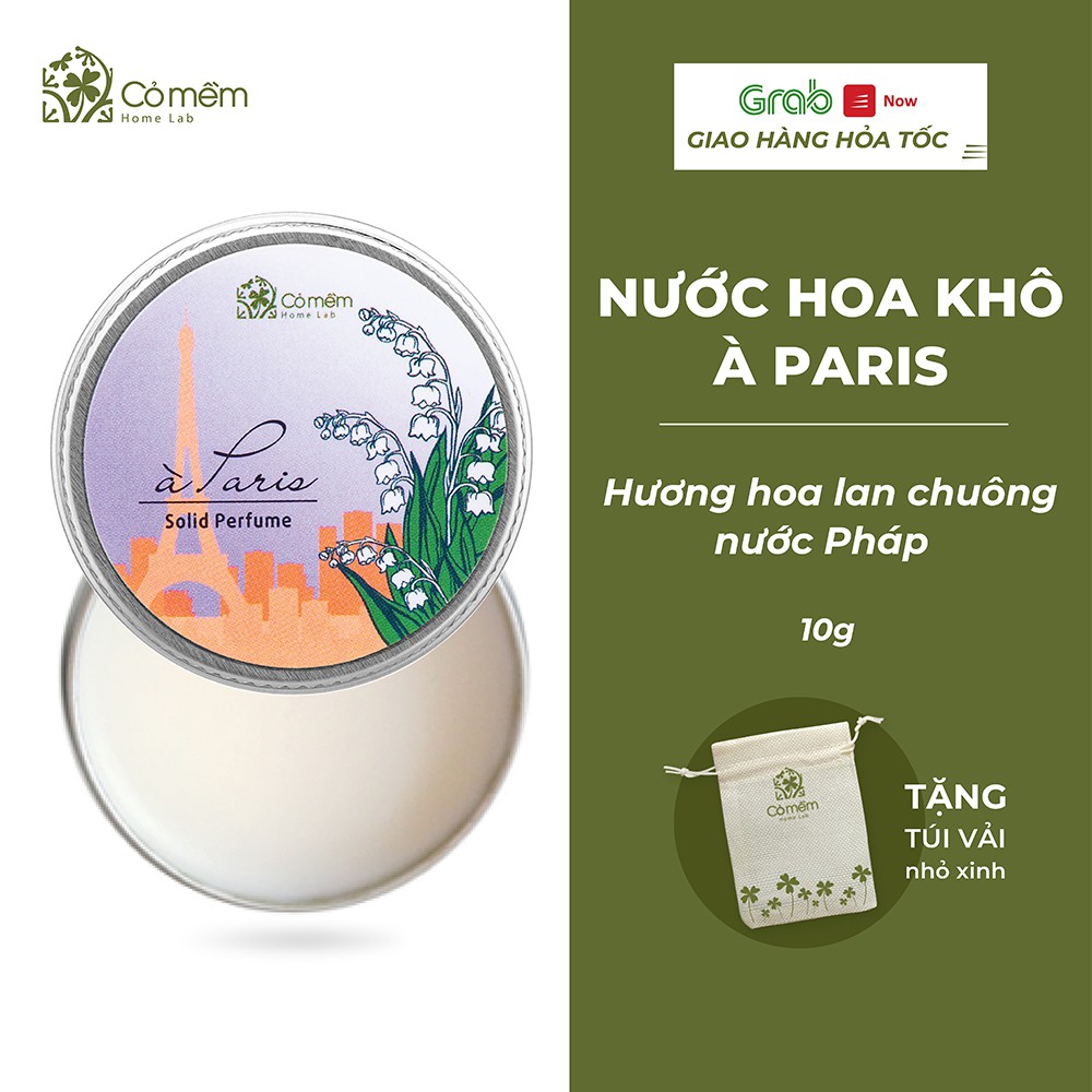 Nước Hoa Khô Thiên Nhiên À Paris Thanh Lịch Hương Hoa Lan Chuông Mơ Chín [TẶNG kèm Túi Vải nhỏ] Cỏ Mềm 10g