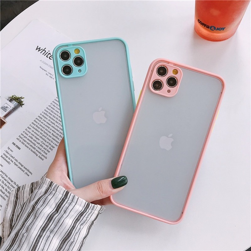 [Ready Stock]Soft Border Skin-friendly Shockproof Phone Case IPhone 11 Pro Max X Xs Max XR 6 6s 7 8 Plus Transparent Matte Hard Back Cover Case