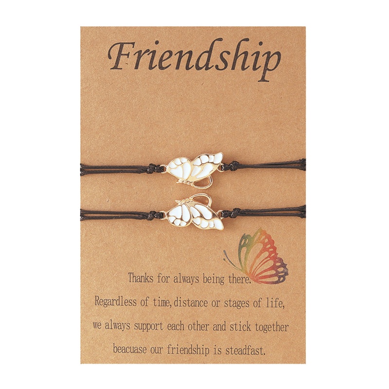 Set 2 Vòng Tay Tình Bạn Mặt Hình Bướm