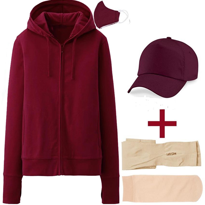 Bộ Áo Chống Nắng Nữ Kèm Khẩu Trang + Mũ Lưỡi Trai + Găng Tay + Tất ( Nhiều màu) | BigBuy360 - bigbuy360.vn