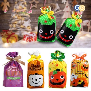 Bộ 50 Túi Đựng Bánh Kẹo Họa Tiết Halloween Dễ Thương Bắt Mắt