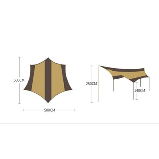 Tăng Bạt che nắng mưa Camping Hewolf (Size lớn)
