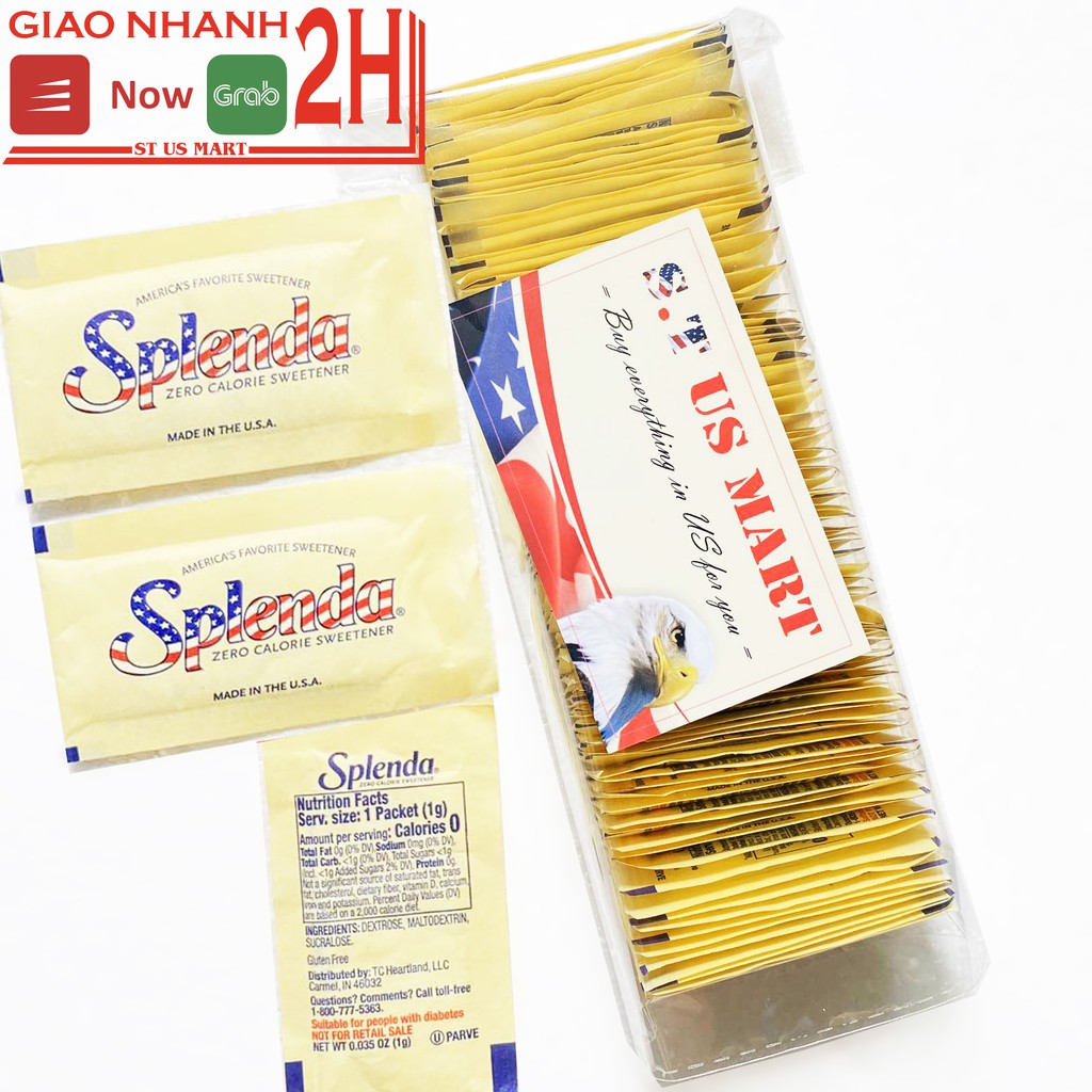 Đường ăn kiêng splenda combo 100 gói cho người bệnh tiểu đường, ăn kiêng - ảnh sản phẩm 1