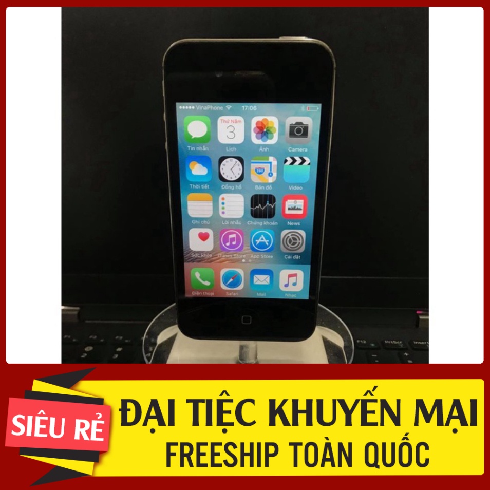 XẢ KHO MÙA HÈ Điện thoại cũ giá rất mềm i- phone 4s qt, Bh 3 tháng, full công dụng ( tặng cáp và dán sẵn cường lực chốn