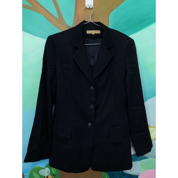 Áo blazer 2hand màu xanh đậm