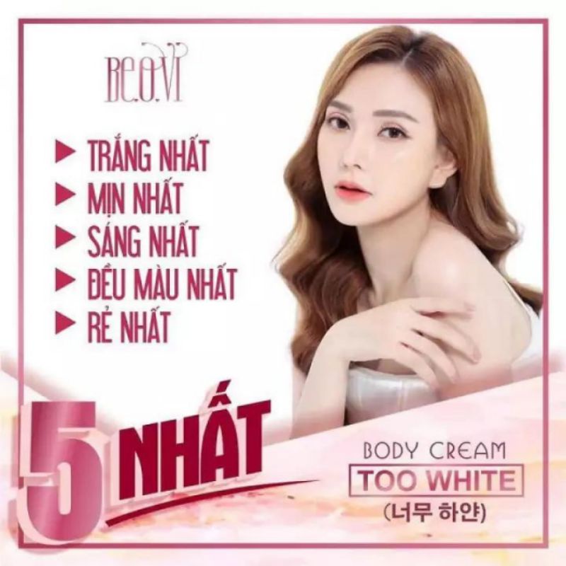 Kem Dưỡng Trắng Da Toàn Thân BoDy Be.O.VI SPF 45+.Siêu Trắng .Thơm Mịn.Không Bết Rích Thay Màu Da. Đổi CuộOfficialstore