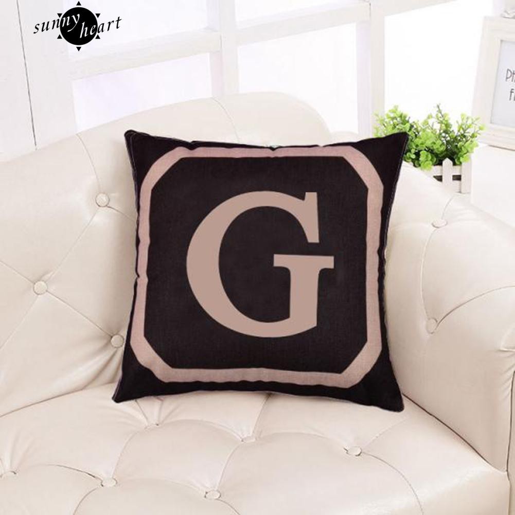 Bao Gối Tựa Lưng In Hình Chữ Cái Nhiều Màu Sắc Dùng Cho Ghế Sofa Giường Ngủ