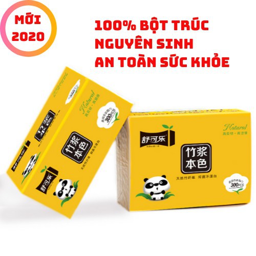 THÙNG 30 GÓI GIẤY GẤU TRÚC NATURAL THÙNG TO [1 GÓI 300 TỜ]