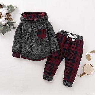 Set 2 Món Áo Hoodie Và Quần Dài In Hoa Dễ Thương Cho Bé Trai