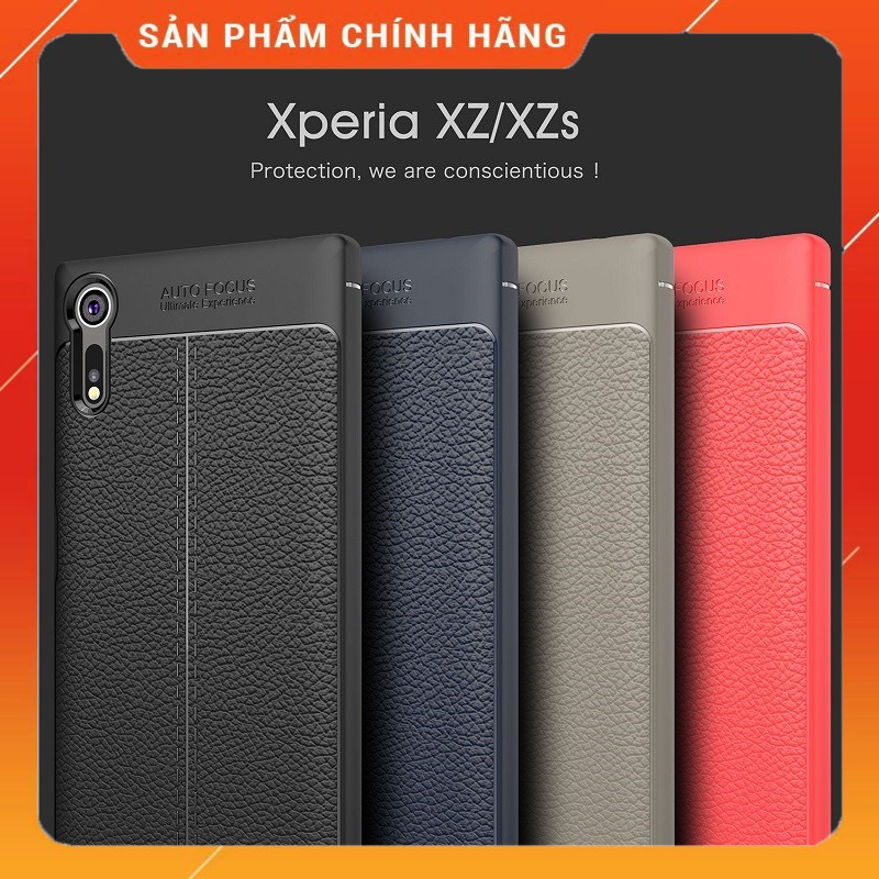 Ốp lưng Sony XZ,XZs Silicon dẻo giả da chính hãng Auto Focus Cao Cấp A+