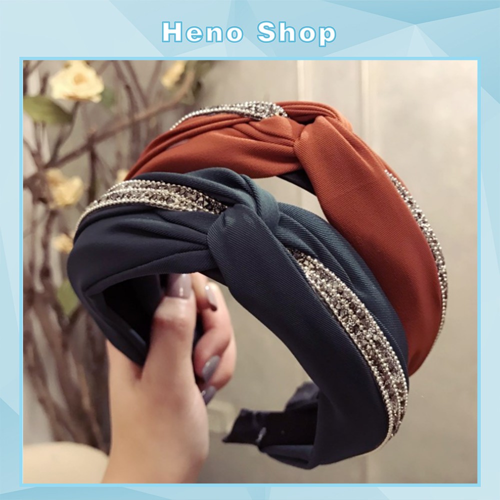 Bờm tóc turban nơ đính đá phong cách thời trang B22 Heno'Shop