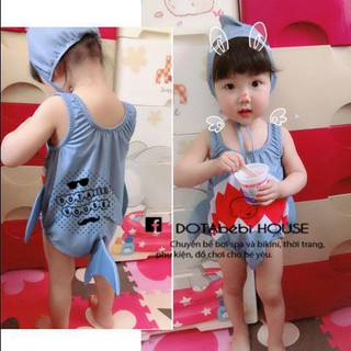 (có nón) Đồ bơi cá mập có vây cho bé - DOTAbébi HOUSE