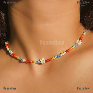 Vòng Cổ Choker Handmade Đính Hoa Và Hạt Màu Vàng Phong Cách Boho