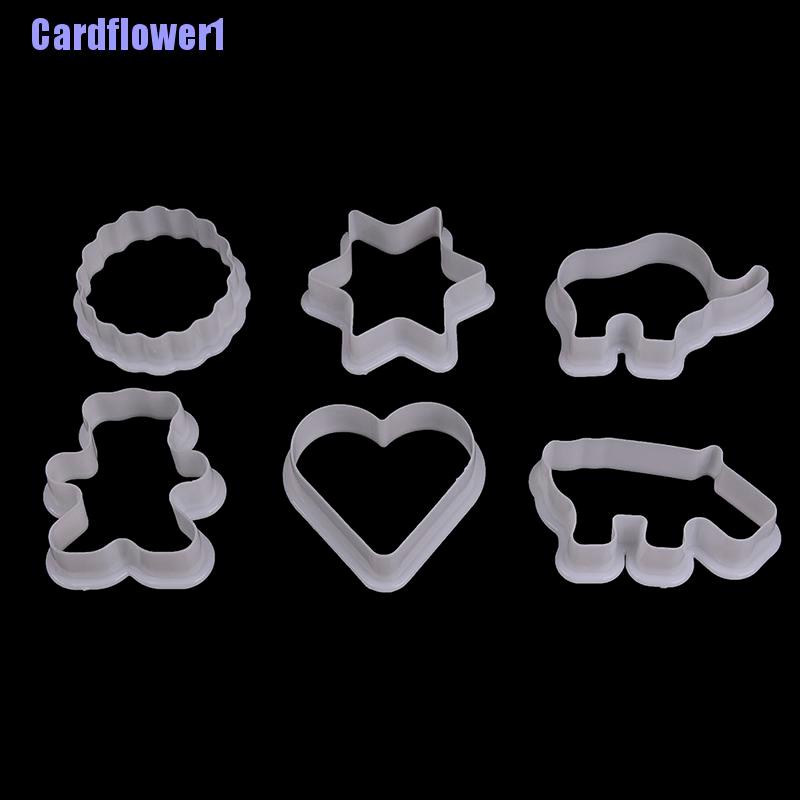 Bộ 6 Khuôn Nhựa Cắt Bánh Quy Hình Động Vật