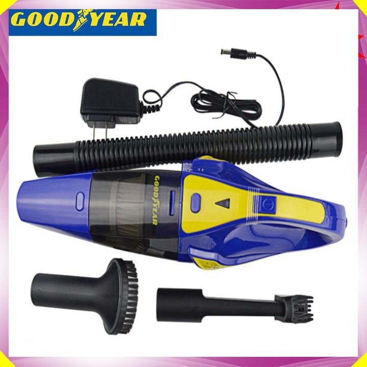 Máy hút bụi cầm tay sạc pin không dây khô và ướt thương hiệu Goodyear GY-2897 - Công suất: 100W - Lực hút 3000mbar