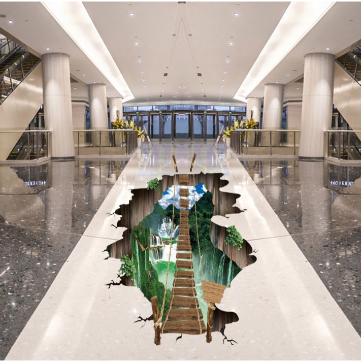 Miếng dán trang trí sàn nhà 3D 60x90cm - King's Garden