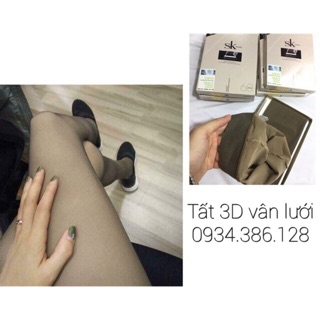 [2 màu Hot]QUẦN TẤT 3D VÂN LƯỚI: Cát cháy - Da