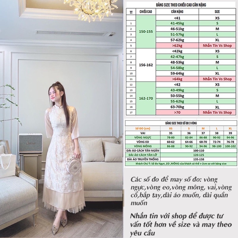 ÁO DÀI CÁCH TÂN NỮ 4 TÀ VÂN HI CHÂN VÁY XÈO