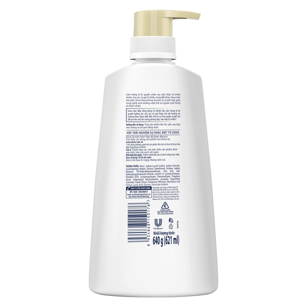Dầu gội Dove Thiên nhiên 640gr | BigBuy360 - bigbuy360.vn
