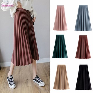 Chân Váy Dài Xếp Ly Thời Trang Nữ