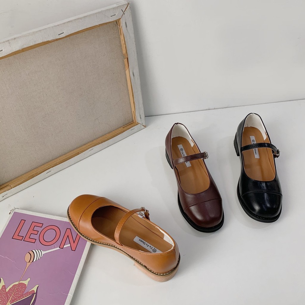 [Sẵn+ clip] Giày Mary Jane da mềm êm chân | BigBuy360 - bigbuy360.vn