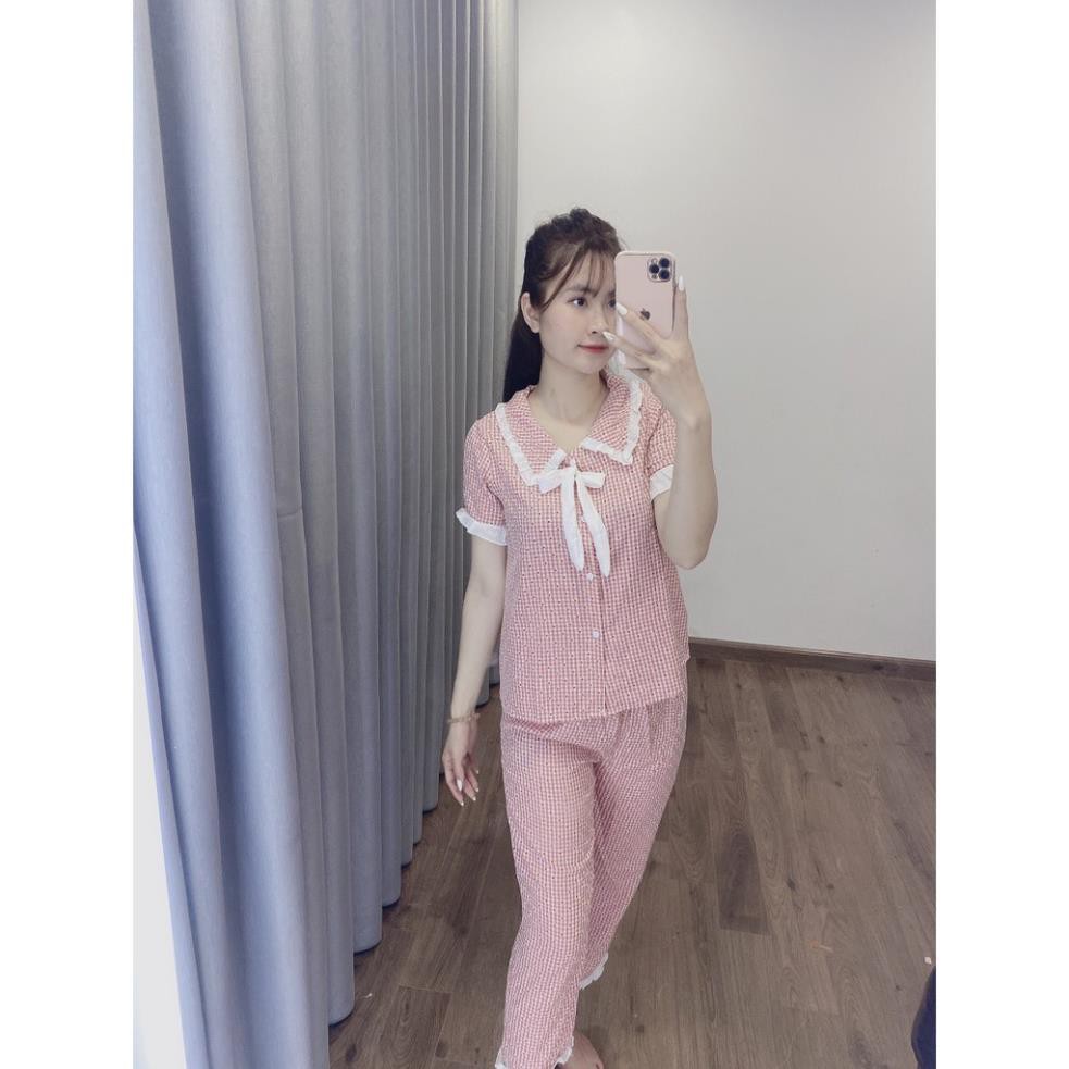 Bộ Đồ PIjama - Bộ Thô Mặc Nhà Cộc Tay Quần Dài [Chất Thô Cao Cấp Kèm Ảnh Thưc tế Sp ]