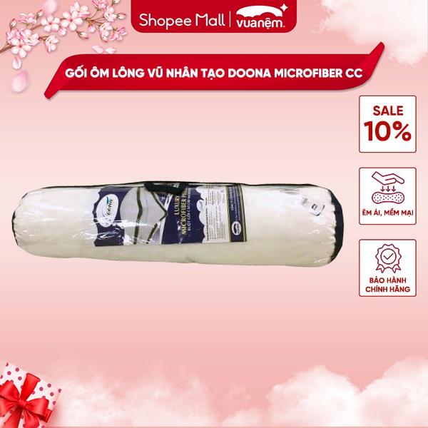 Gối ôm lông vũ nhân tạo Doona Microfiber CC 37x105cm bảo hành bởi Vua Nệm