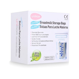 Túi đựng sữa mẹ Unimom Compact 210ml