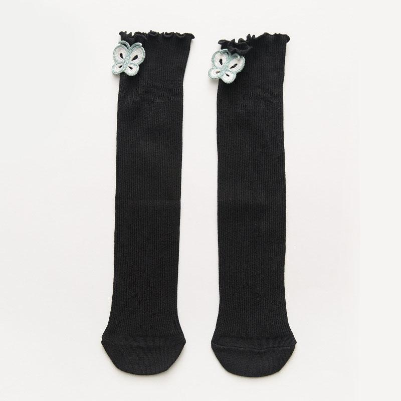 Vớ Cotton Dài Cắt Họa Tiết Hoa Dễ Thương Dành Cho Bé Gái 0-12 Tháng Tuổi